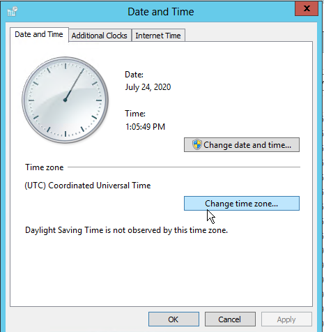 setting up the audit log time 2